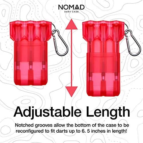 Casemaster Nomad Adjustable Dart Case Red | Slim, Stylish, Fits 3 Darts Up to 6.5 Inches thumbnail 4