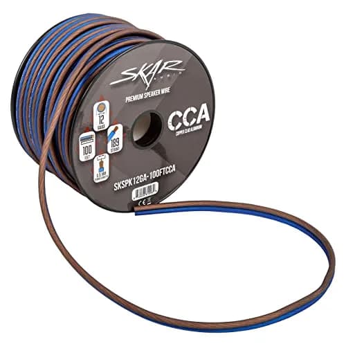 Skar Audio 12 Gauge AWG Speaker Wire - 100 Feet (Blue/Brown) | High-Quality Audio Connection thumbnail 6