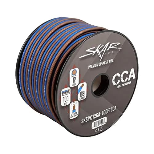 Skar Audio 12 Gauge AWG Speaker Wire - 100 Feet (Blue/Brown) | High-Quality Audio Connection thumbnail 2