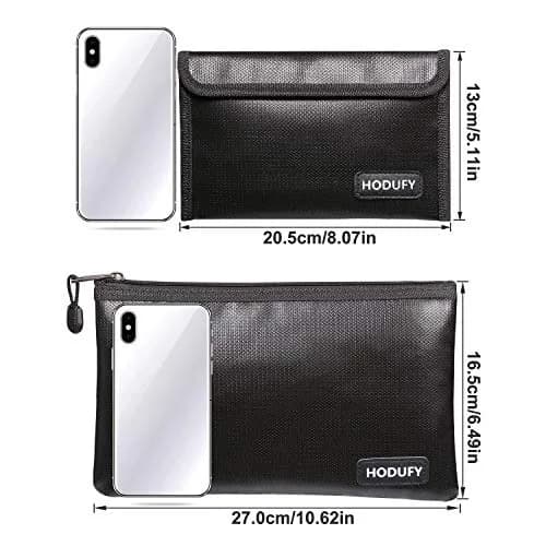 Hodufy Fireproof Money Bag - 10.6"x6.7" & 5"x8" | Fireproof & Waterproof Security Envelope thumbnail 2