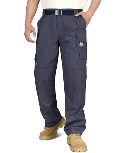 BOCOMAL Men's Flame Resistant Cargo Pants 32W x 30L | NFPA 2112 Certified, Water & Oil Resistant thumbnail 9
