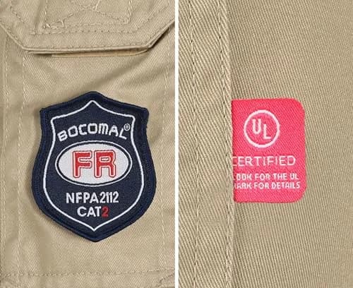 BOCOMAL Men's Flame Resistant Cargo Pants 44W x 32L | NFPA 2112 Certified, Water & Oil Resistant thumbnail 6