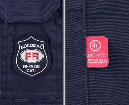 BOCOMAL Men's FR Cargo Pants 38W x 32L Navy | Flame Resistant Workwear with 7 Pockets thumbnail 6