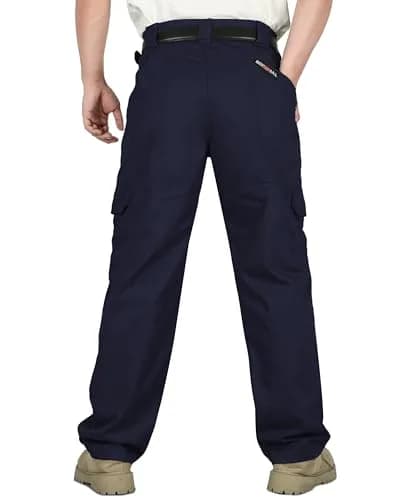 BOCOMAL Men's FR Cargo Pants 38W x 32L Navy | Flame Resistant Workwear with 7 Pockets thumbnail 2