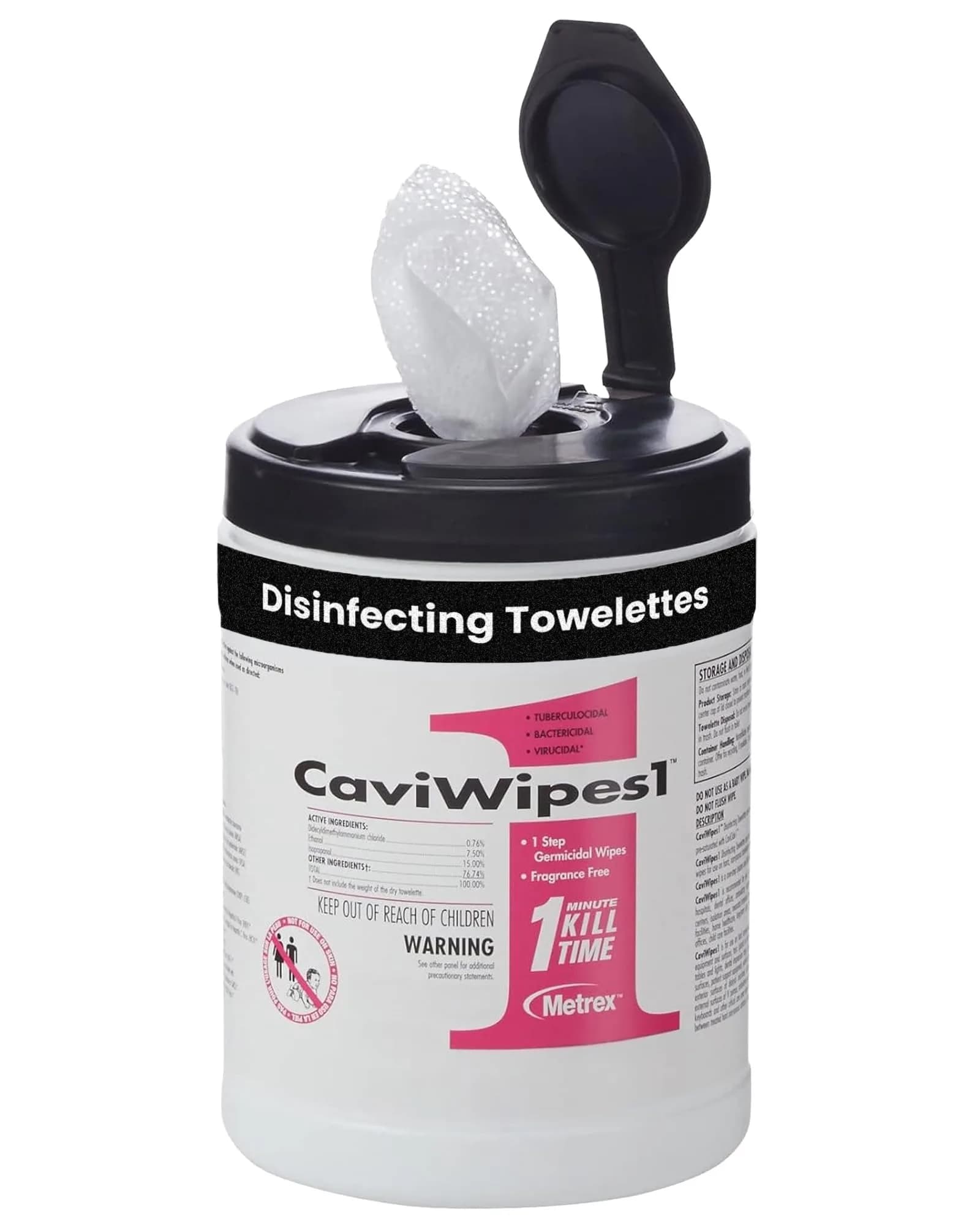 Metrex CaviWipes1 Disinfecting Wipes 160 Ct | 6"x6.75" Surface Disinfectant for Healthcare