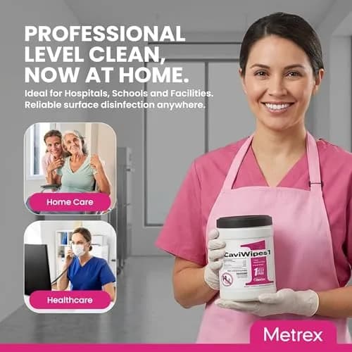 Metrex CaviWipes1 Disinfecting Wipes 160 Ct | 6"x6.75" Surface Disinfectant for Healthcare thumbnail 5