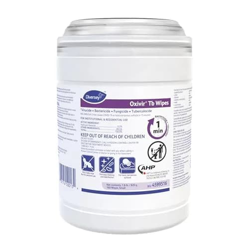 Oxivir Diversey Tb Disinfectant Wipes, 160 Count (0.03 ml) | One-Step Cleaning & Disinfection for Surfaces thumbnail 1