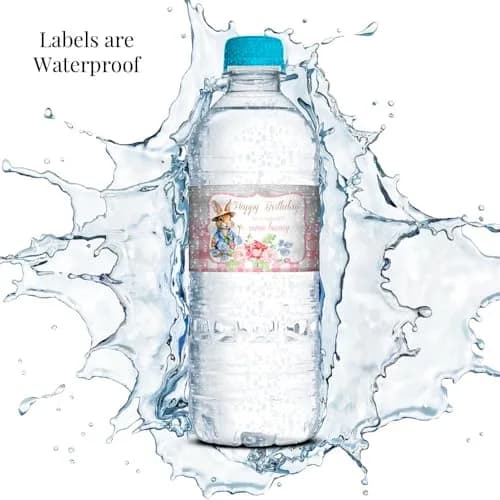 Amanda Creation You’re Some Bunny Special Little Rabbit Birthday Waterproof Water Bottle Sticker Wrappers (20 Labels, 8.5" x 1.75") | USA Imported Party Decor thumbnail 4