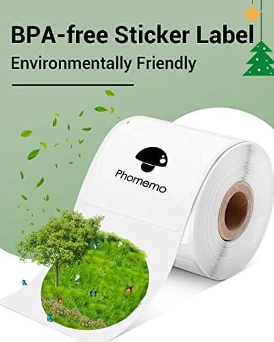 Phomemo Round Thermal Labels 1.96" | 140 PCS for M110/M100/M220/M108 thumbnail 6