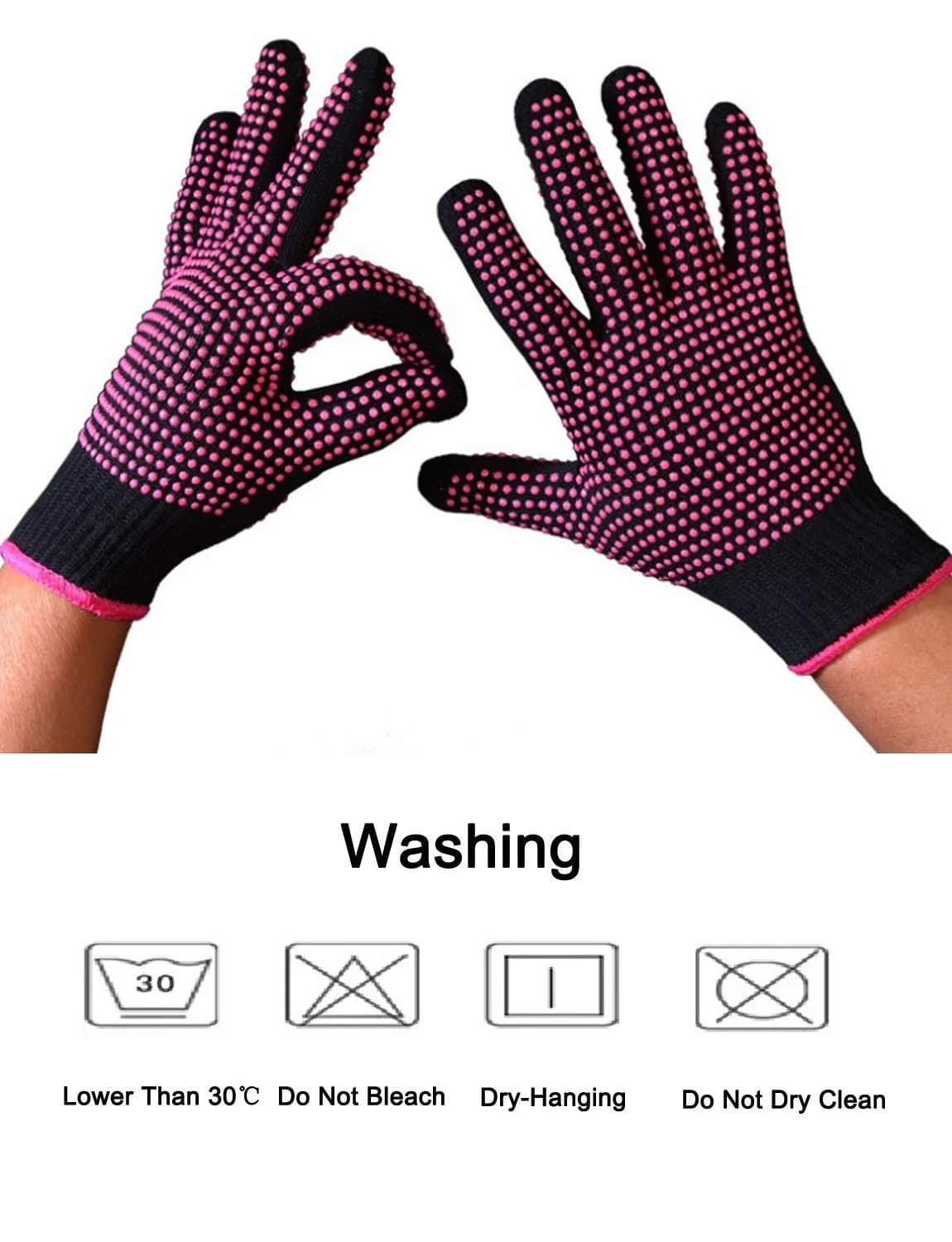 AFT90 Professional Heat Resistant Styling Gloves 24cm (9.4in) | Protects Hands from Hot Tools - view 6
