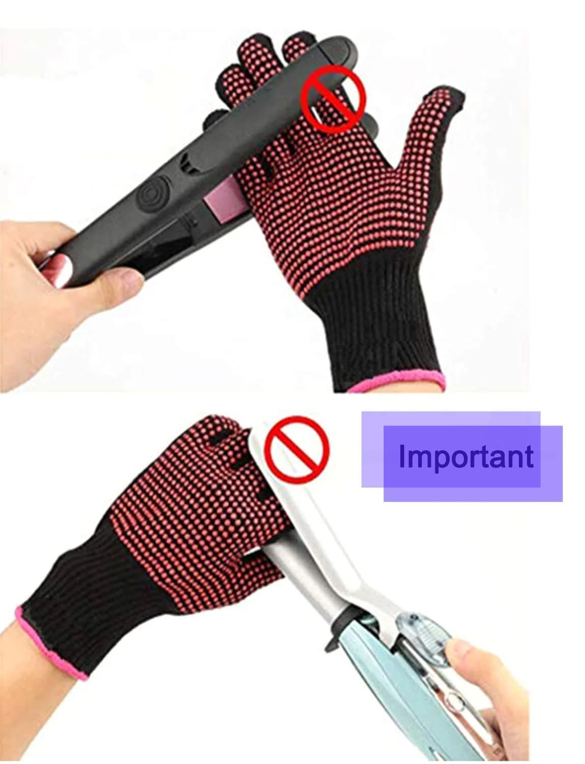 AFT90 Professional Heat Resistant Styling Gloves 24cm (9.4in) | Protects Hands from Hot Tools - view 8