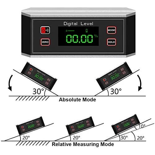 eOUTIL Digital Protractor Inclinometer Angle Finder with Magnetic Base, 0.1° Accuracy, Black | Precision Bevel for Woodworking & Construction thumbnail 5
