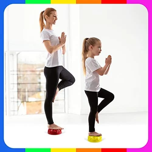 Yes4All Hedgehog Balance Pods Set of 6 | Core Strength & Stability Trainer with Hand Pump (16.5 cm W x 8 cm H) thumbnail 5