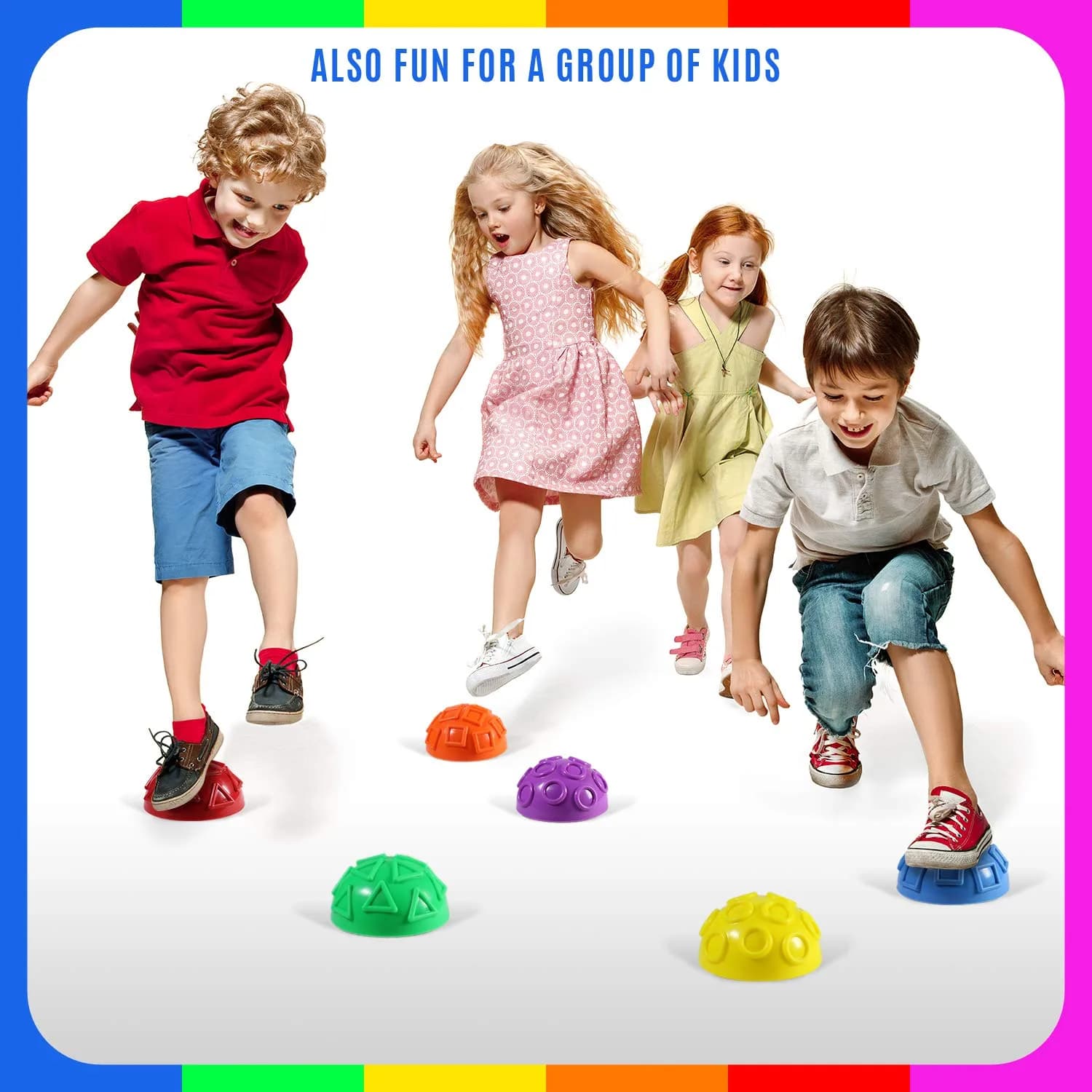 Yes4All Hedgehog Balance Pods Set of 6 | Core Strength & Stability Trainer with Hand Pump (16.5 cm W x 8 cm H) - view 7