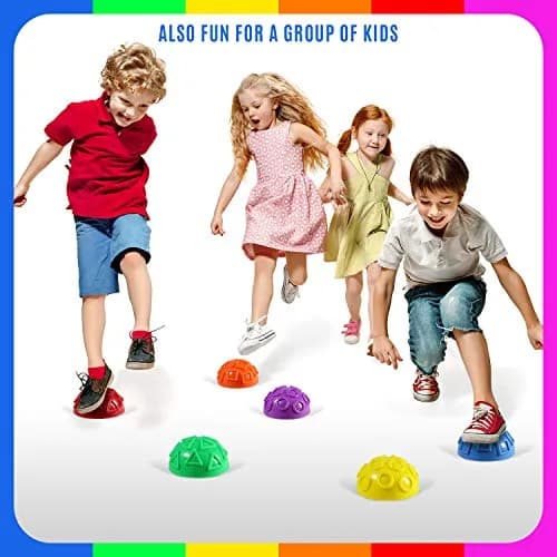 Yes4All Hedgehog Balance Pods Set of 6 | Core Strength & Stability Trainer with Hand Pump (16.5 cm W x 8 cm H) thumbnail 7
