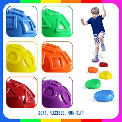 Yes4All Hedgehog Balance Pods Set of 6 | Core Strength & Stability Trainer with Hand Pump (16.5 cm W x 8 cm H) thumbnail 3