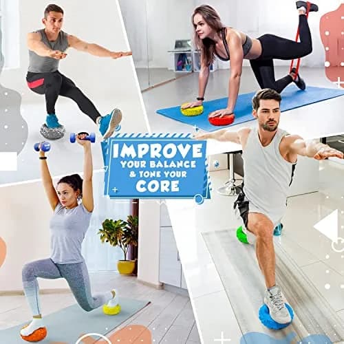 Yes4All Hedgehog Balance Pods with Hand Pump (Set of 6, 6.25 x 3.15 inches) | Core Stability Trainer thumbnail 6
