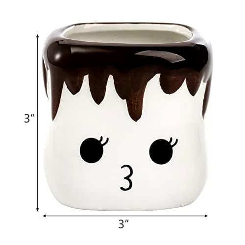 Hedume 4 Pack Ceramic Hot Chocolate Mugs | Cute Couple Matching Coffee Cups (6oz) thumbnail 3
