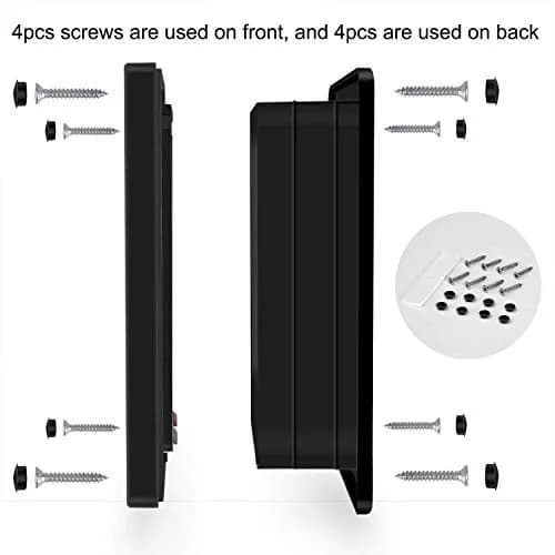 CEESC X-Large Black Cat Door for Interior/Exterior, 24.9cm x 28cm x 5.5cm (9.8"W x 11"H x 2.15"D) | 4-Way Locking ABS Pet Door for Pets up to 12.5 kg thumbnail 7