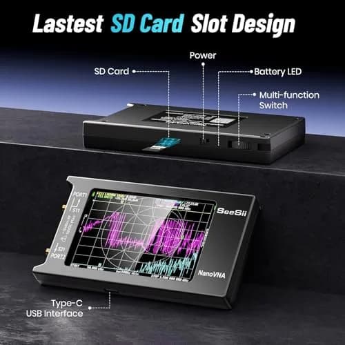 Seesii NanoVNA-H4 Vector Network Analyzer 1.5GHz | 4-Inch Touchscreen HF VHF UHF SWR Meter thumbnail 4