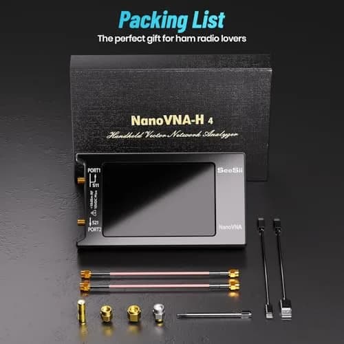 Seesii NanoVNA-H4 Vector Network Analyzer 1.5GHz | 4-Inch Touchscreen HF VHF UHF SWR Meter thumbnail 9