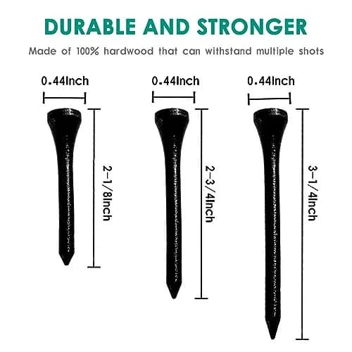 THIODOON Golf Tees 2-3/4 inch | Natural Hardwood, Less Friction, Bulk 100 thumbnail 4