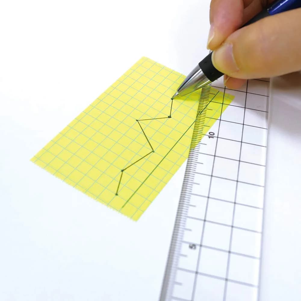 ヤマト Memoc Roll Tape 50mm x 10m Yellow Squared | Grid Tape for Organized Notes - view 5