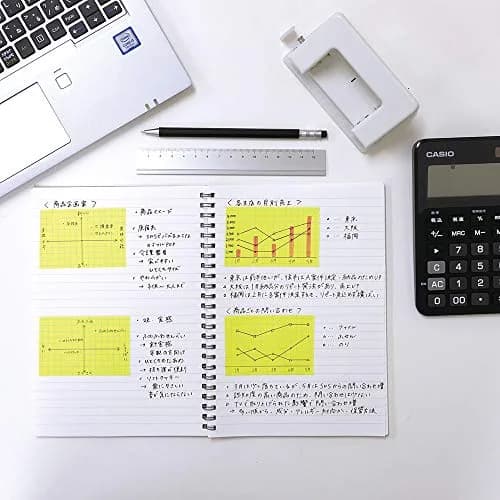 ヤマト Memoc Roll Tape 50mm x 10m Yellow Squared | Grid Tape for Organized Notes thumbnail 3