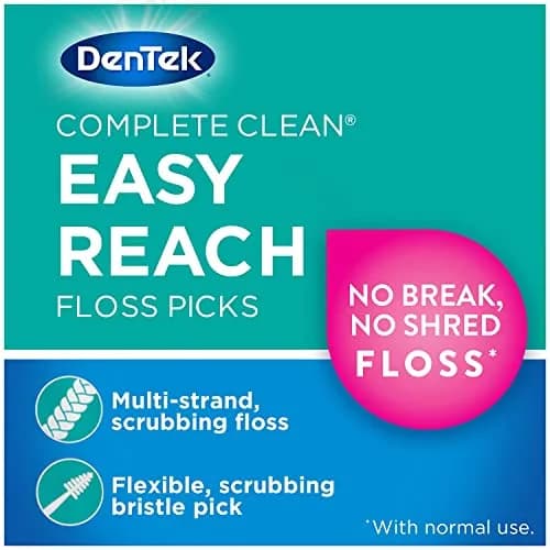 DenTek Complete Clean Easy Reach Floss Picks 225 Count (Pack of 3) | Dentist Recommended for Complete Oral Hygiene thumbnail 5
