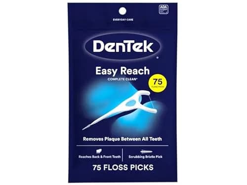 DenTek Complete Clean Easy Reach Floss Picks 225 Count (Pack of 3) | Dentist Recommended for Complete Oral Hygiene thumbnail 2