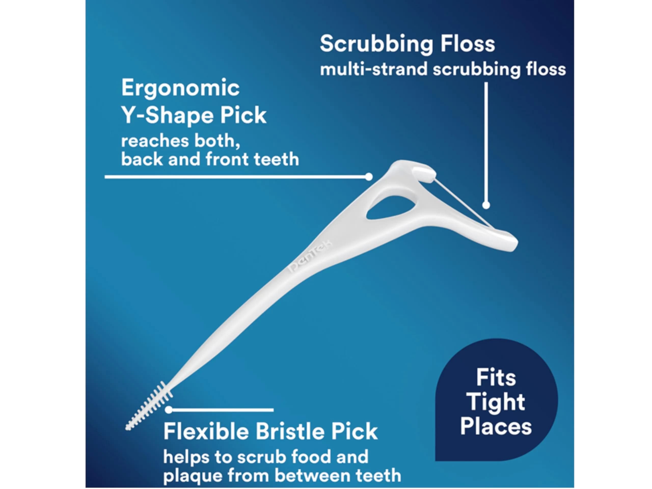 DenTek Complete Clean Easy Reach Floss Picks 225 Count (Pack of 3) | Dentist Recommended for Complete Oral Hygiene - view 4
