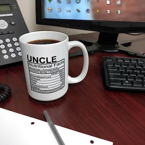 ThisWear Aunt Uncle Nutritional Facts Label 15oz Coffee Mug - 2 Pack | Funny Gift for Aunt & Uncle thumbnail 7