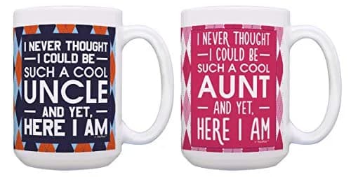 ThisWear Uncle Aunt Bundle Never Thought Be Cool 15oz Coffee Mug - 2 Pack | Large 15 Ounce Ceramic Drinkware thumbnail 1