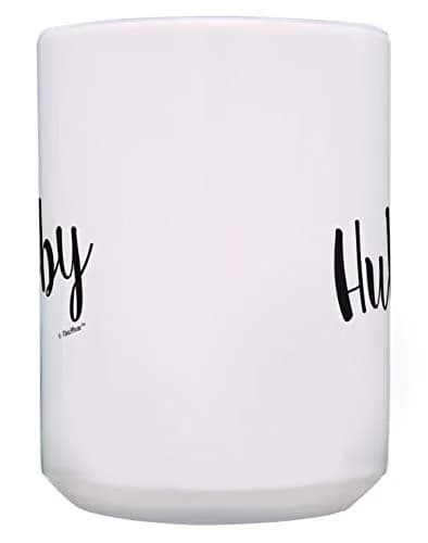 ThisWear Hubby & Wifey Wedding 15oz Coffee Mug - 2 Pack | Large Ceramic Couple Mugs for Wedding Gift thumbnail 4