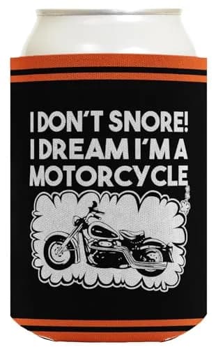 ThisWear Don't Snore Dream I'm Motorcycle Can Drink Coolers 2-Pack | Insulated Beverage Sleeve for Ice-Cold Drinks thumbnail 4
