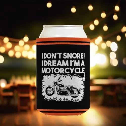 ThisWear Don't Snore Dream I'm Motorcycle Can Drink Coolers 2-Pack | Insulated Beverage Sleeve for Ice-Cold Drinks thumbnail 7