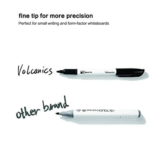 Volcanics Black Dry Erase Markers, Fine Tip, Low Odor, 80 Pack | Vivid, Quick-Drying, Water-Based Ink thumbnail 4