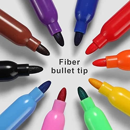 Volcanics Fine Tip Dry Erase Markers, Low Odor, 10 Colors, 125-Pack | Bulk Pack Marking Pen for Students & Office thumbnail 6