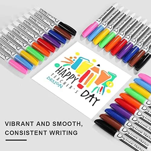 Volcanics Fine Tip Dry Erase Markers, Low Odor, 10 Colors, 125-Pack | Bulk Pack Marking Pen for Students & Office thumbnail 2