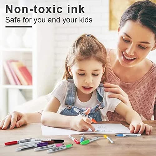 Volcanics Fine Tip Dry Erase Markers, Low Odor, 10 Colors, 125-Pack | Bulk Pack Marking Pen for Students & Office thumbnail 5
