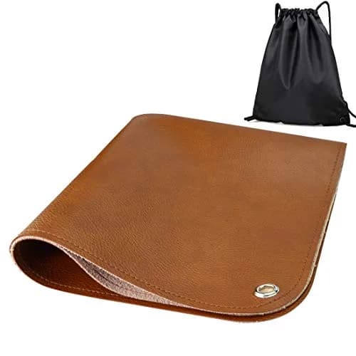 Linkidea Vegan Leather Splat Mat 39'' x 39'' Waterproof Floor Protector for Indoor Outdoor Use thumbnail 2