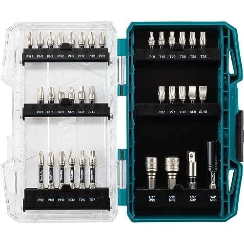 Makita Impact XPS™ 35 Pc. Impact Bit Set | Alloy Steel, 1/4" Hex Drive, Black Phosphate Finish