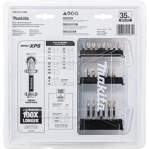 Makita Impact XPS™ 35 Pc. Impact Bit Set | Alloy Steel, 1/4" Hex Drive, Black Phosphate Finish thumbnail 5