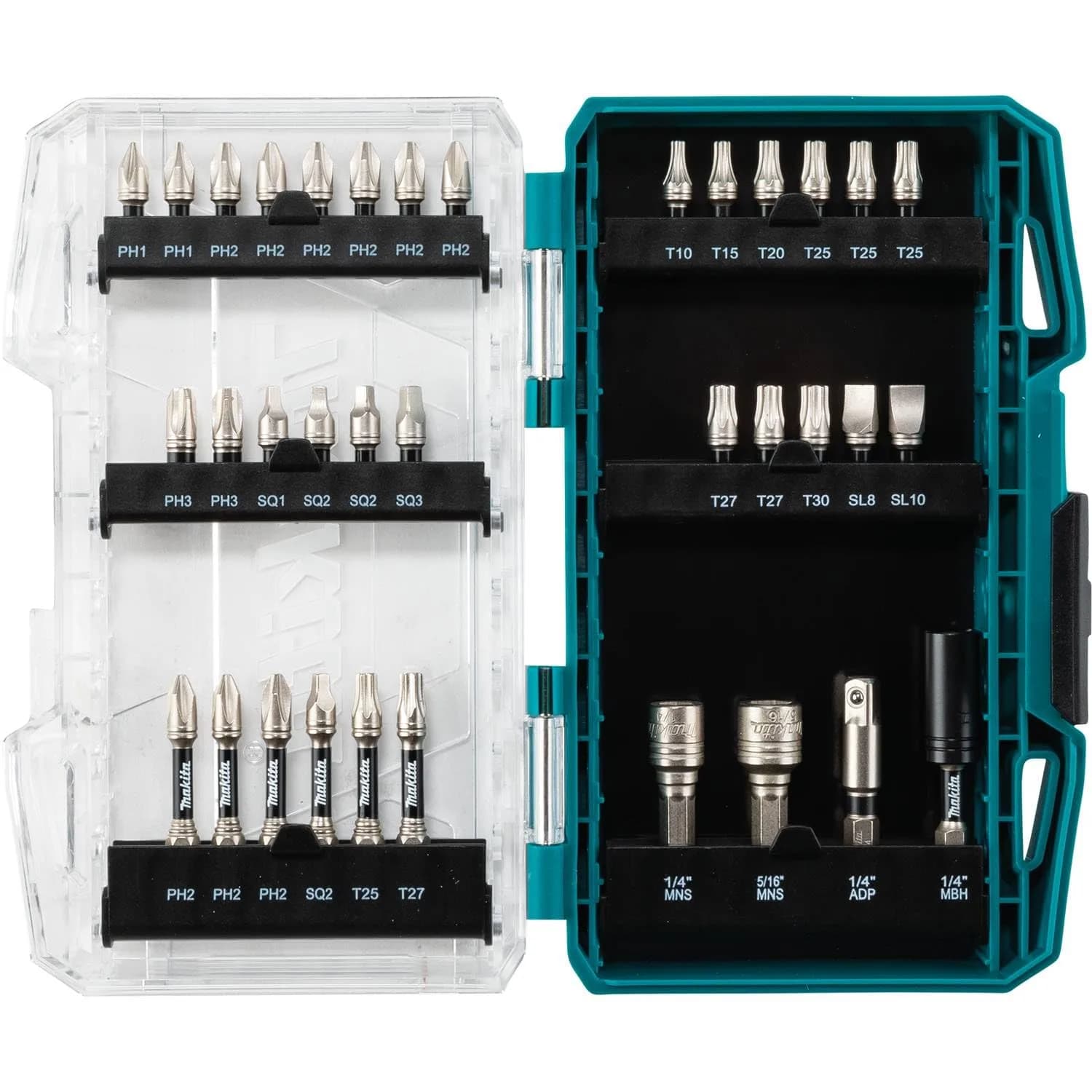 Makita Impact XPS™ 35 Pc. Impact Bit Set | Alloy Steel, 1/4" Hex Drive, Black Phosphate Finish thumbnail 1