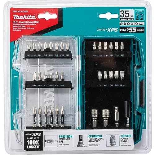 Makita Impact XPS™ 35 Pc. Impact Bit Set | Alloy Steel, 1/4" Hex Drive, Black Phosphate Finish - view 4