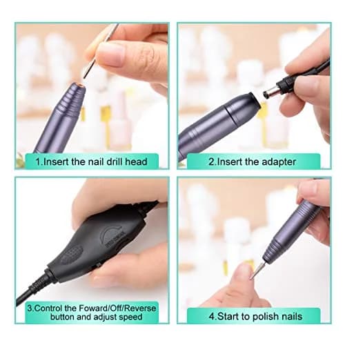 OVX Portable Nail Drill Electric Nail File 20,000 RPM | Safe, Adjustable & Low Noise for Professional & Home Use thumbnail 4