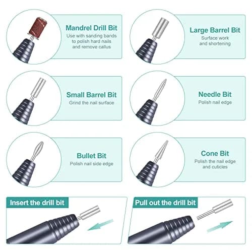 OVX Portable Nail Drill Electric Nail File 20,000 RPM | Safe, Adjustable & Low Noise for Professional & Home Use thumbnail 5