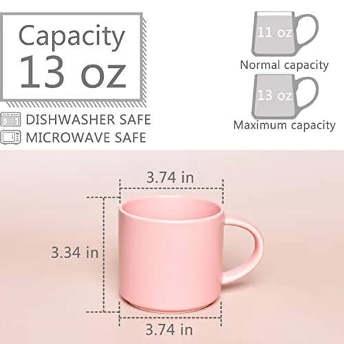 Bosmarlin Matte Ceramic Coffee Mug 385ml (13 oz) | Dishwasher & Microwave Safe thumbnail 2