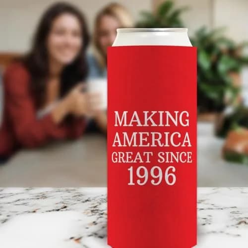 Birthday Gifts For All MAG Since 1996 Slim Can Coolers - 2-Pack | Insulated, Durable & Fits Most 12 oz Cans thumbnail 5