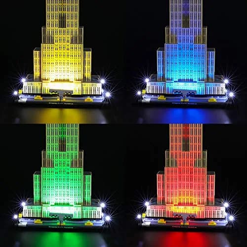 BRIKSMAX Led Lighting Kit for Architecture Empire State Building | Compatible with Lego 21046 Model, Bright Night View thumbnail 6